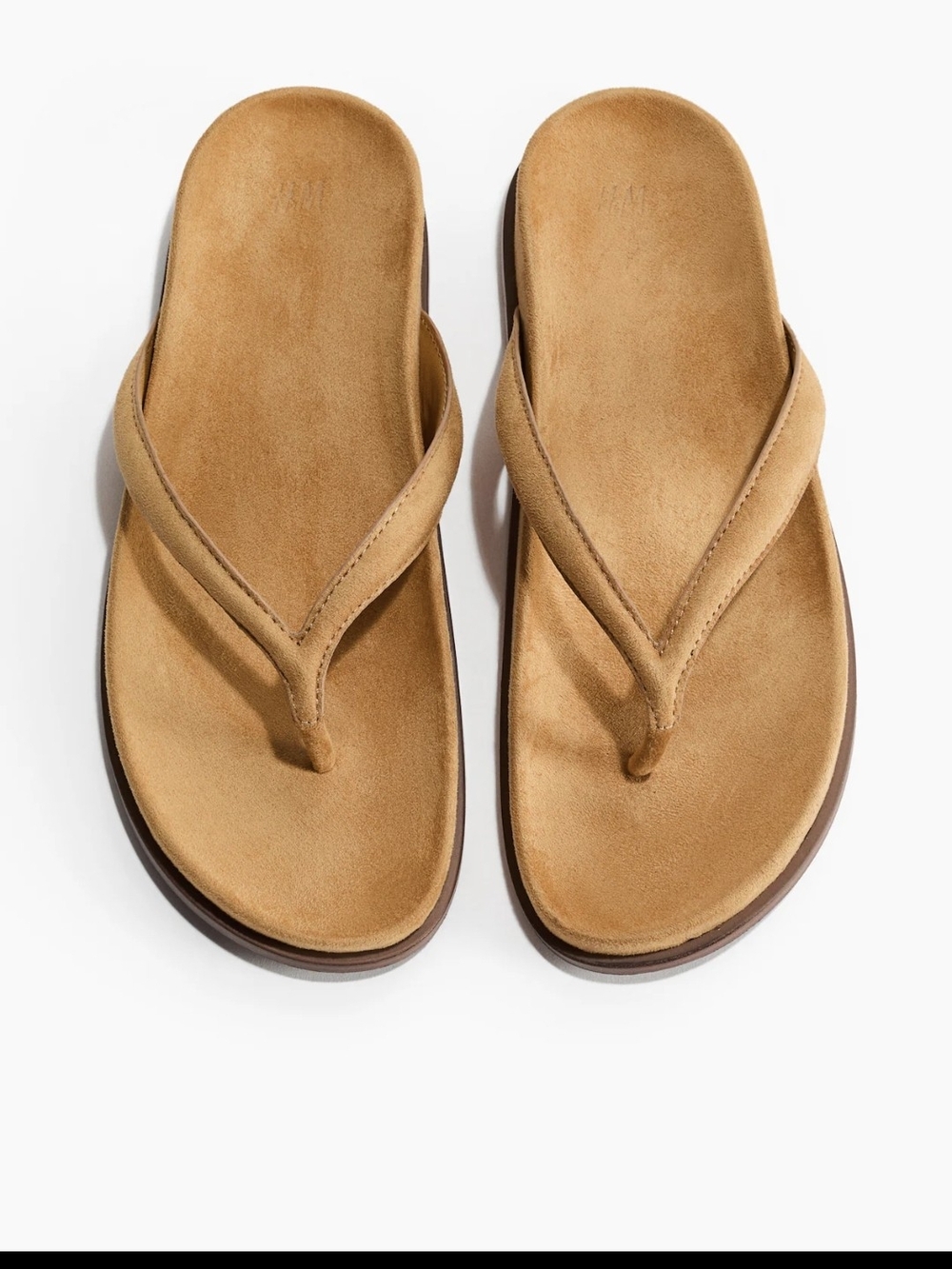 NWT Tan Foot-Bed Flip Flops